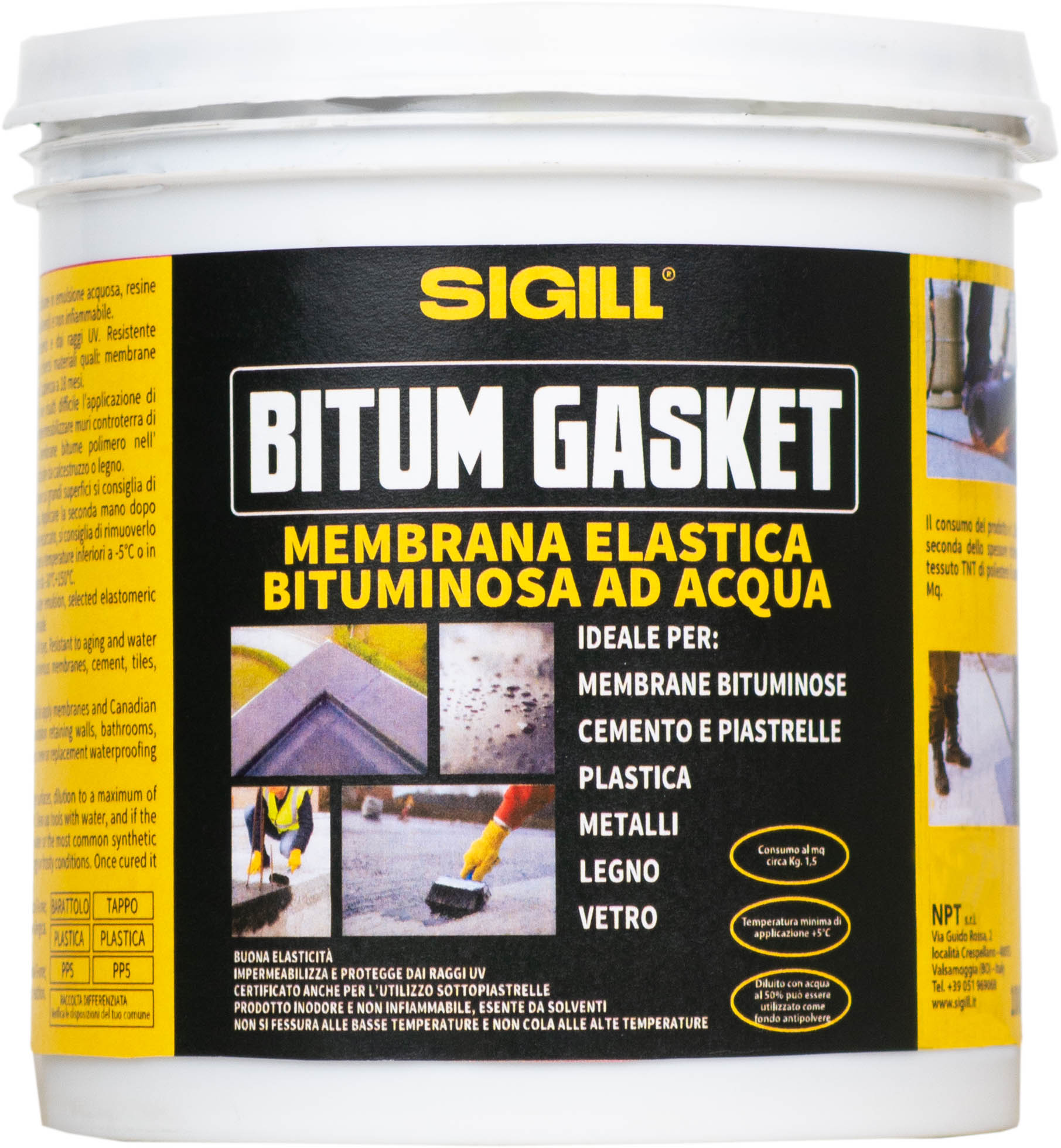 Bitum Gasket Membrana Elastica Barattolo da 1 kg